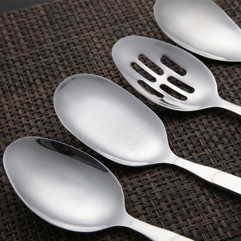 Stainless steel Serving Utensils Large Serving Spoons Slotted Serving Spoons  Buffet Catering Serving Utensils