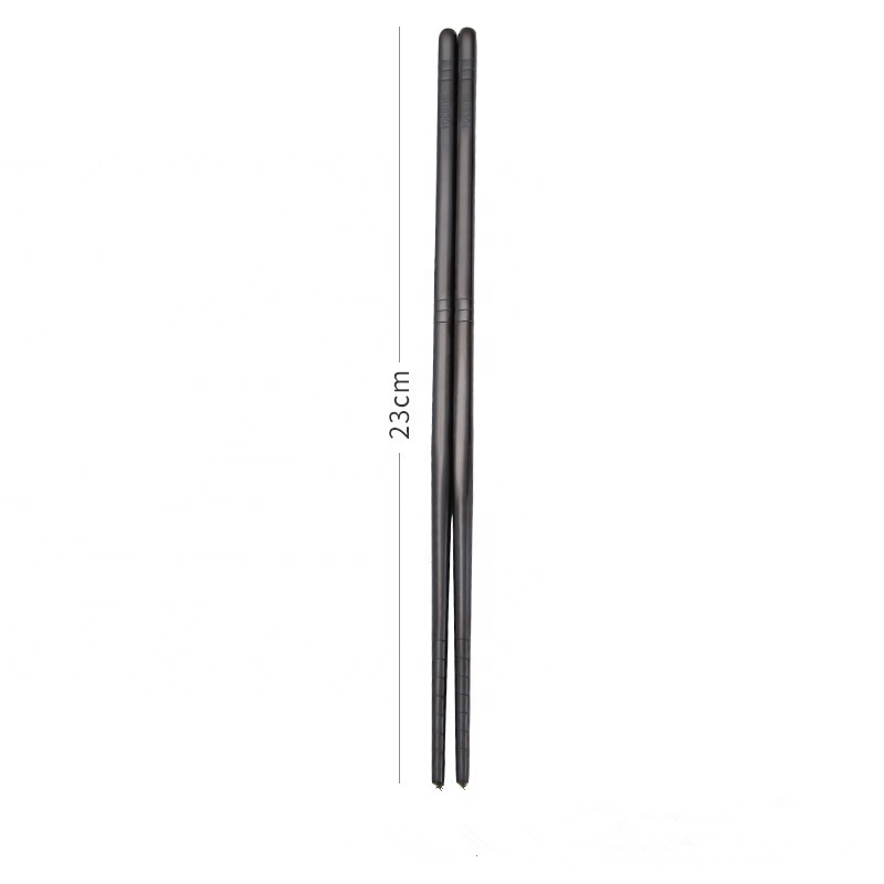 Titanium Gold 304 chopsticks Stainless Steel Square Chopsticks Metal Chopsticks