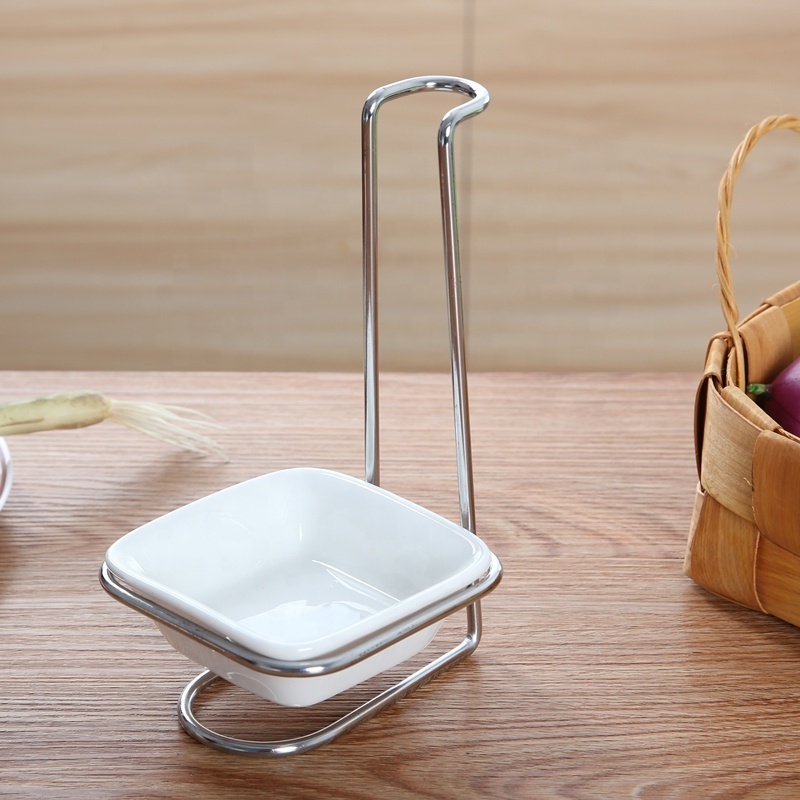 Lid and Spoon Rest Stainless Steel Pot Lid Holder Spoon Holder Lid Rest, Ladle Stand Pan Cover