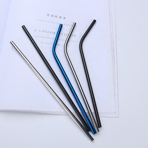 wholesale stainless steel reusable metal drinking straws with customized logo