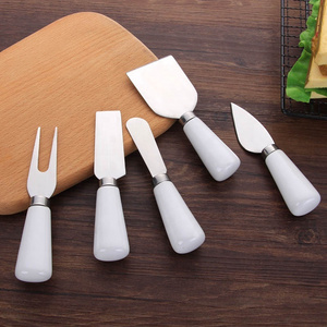 Wholesale cheese knife set cheese knife with porcelain handle