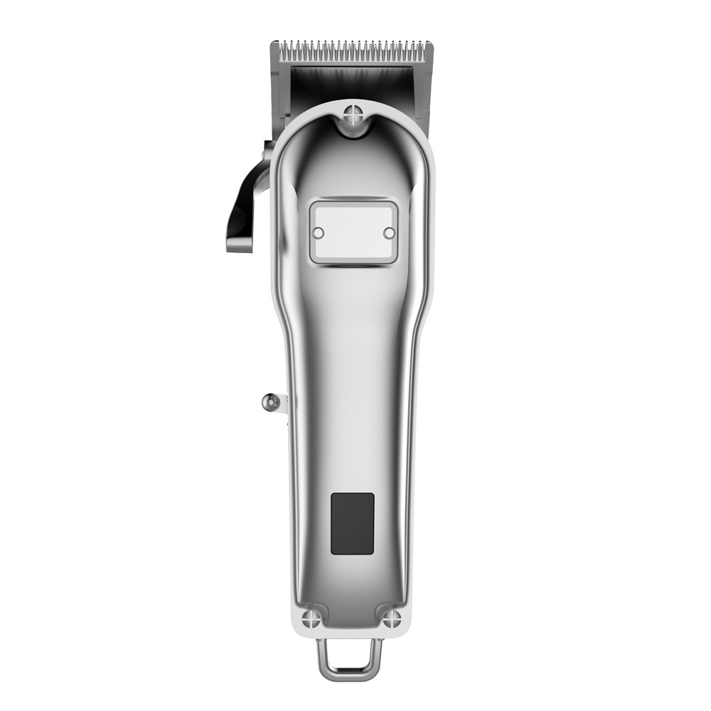 New Powerful Barber All-Metal Design Gold Mens Hair Trimmer LCD Display Electric Hair Clipper