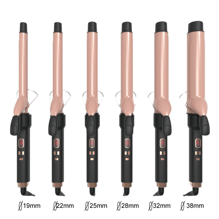 Private Label Salon use Electric hair curler 19/22/25/28/32/38mm Professional Hair Curling Iron