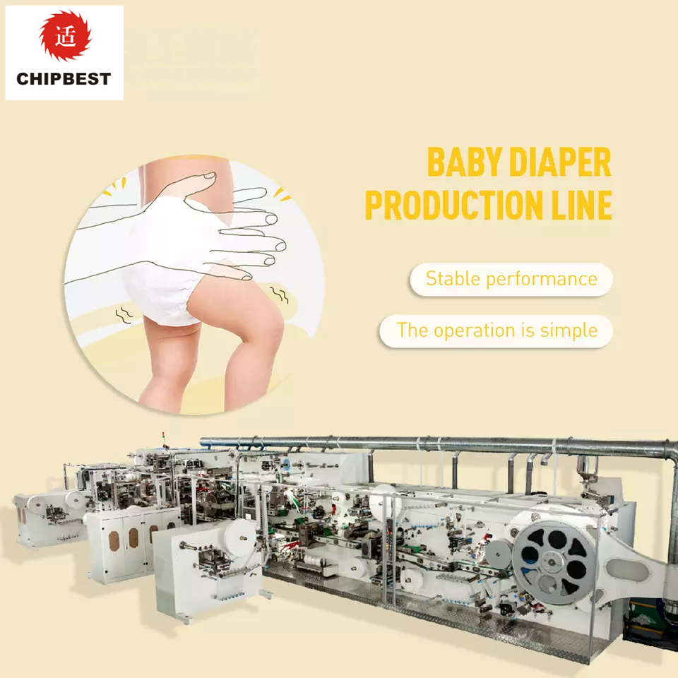 Used Baby diaper machine high speed automatic second hand economic diapers manufacturing  machine pampers machine mini