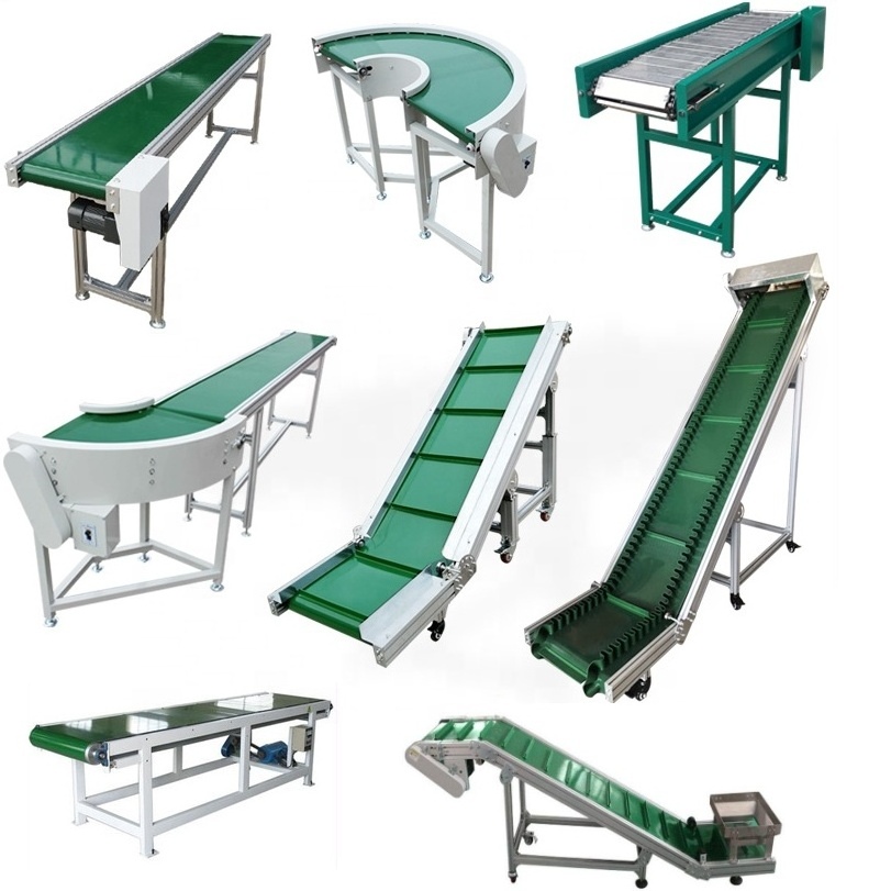 Belt white food conveying equipment inclined belt conveyor pvc horizontal conveyor