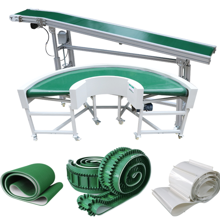 Hydraulic truck loading and unloading belt conveyor PVC hopper belt conveyor