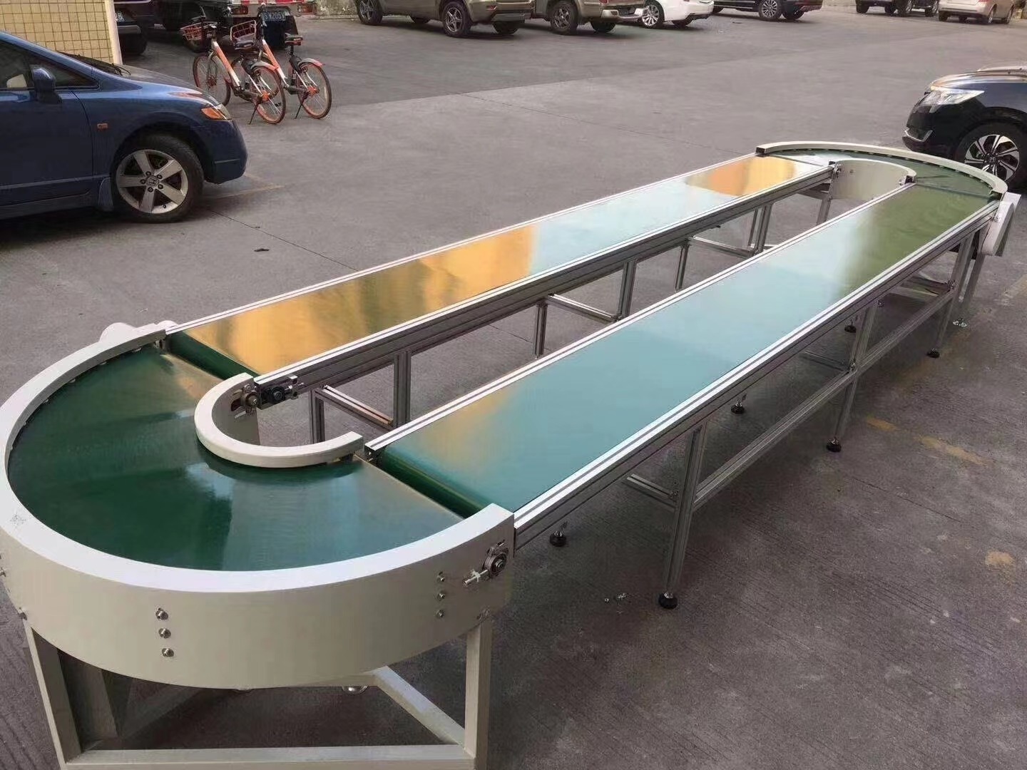 Hydraulic truck loading and unloading belt conveyor PVC hopper belt conveyor