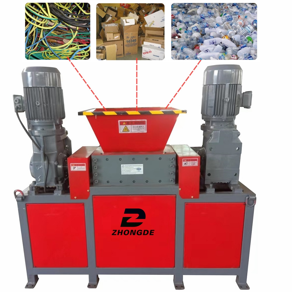 400 type double shaft scrap copper wire shredder wooden box shredder single shaft shredder