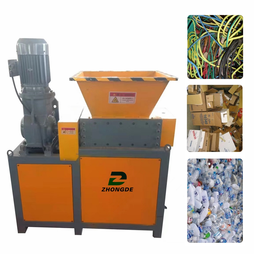 400 type double shaft scrap copper wire shredder wooden box shredder single shaft shredder