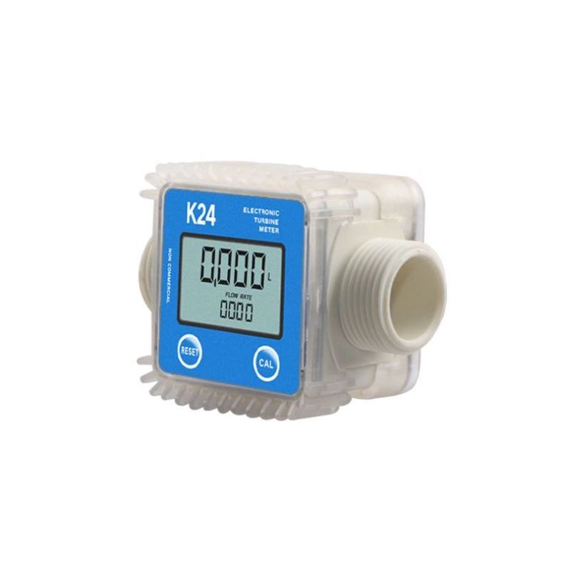 Digital LCD Fuel Flow Meter K24 Turbine  Fuel Flow Meter for Chemicals Water Sea Adjust Liquid Flow Meters Measuring Tools