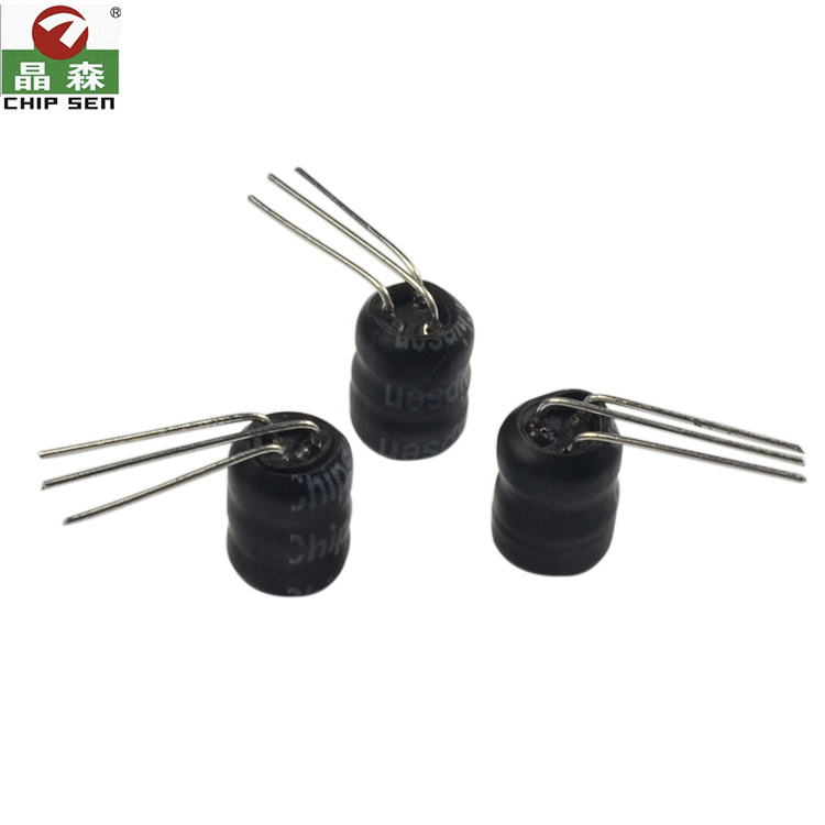 3 pin drum core inductor air core coil through hole power inductor common mode choke 10mh 1 henry ferrite core toroidal inductor