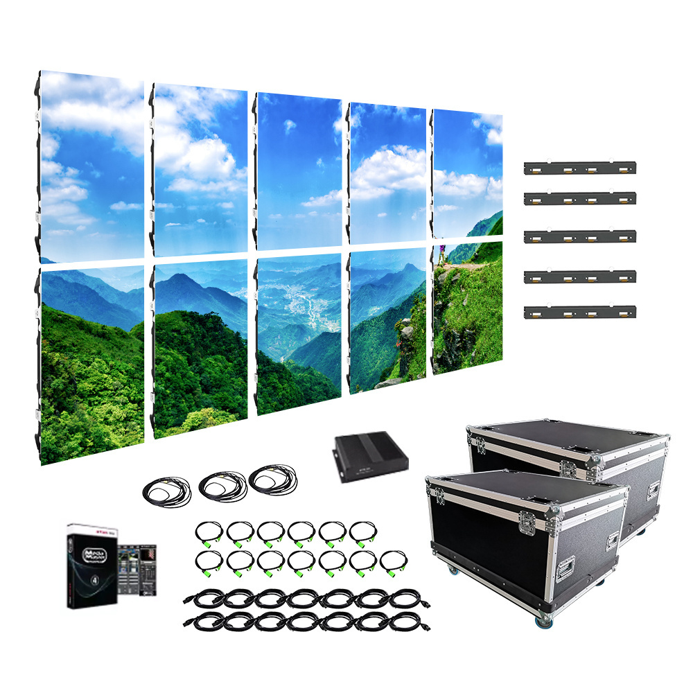 12 Feet Full Color Video Wall P4 Indoor LED Display Screen Panel 3840Hz Rental LED Display For Conference