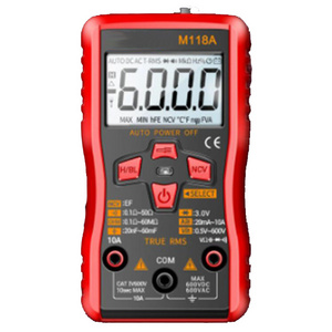 #CKX8861 M118A Digital Mini Multimeter Tester 6000counts Auto Mmultimetro True Rms Tranistor Meter with NCV Data Hold Flashlight