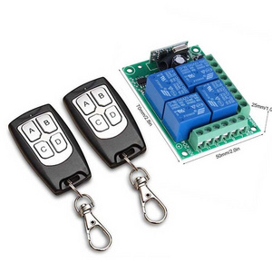 Universal Wireless Remote Control Switch DC 12V 4CH relay Receiver Module With 4 channel RF Remote 433 Mhz Transmitter