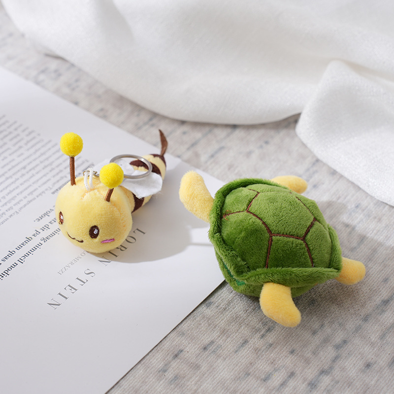 Cute Mini Cartoon Turtle Plush Toys Small Pendant Turtle Key Chain Bag Accessories Stuffed Animal Toys