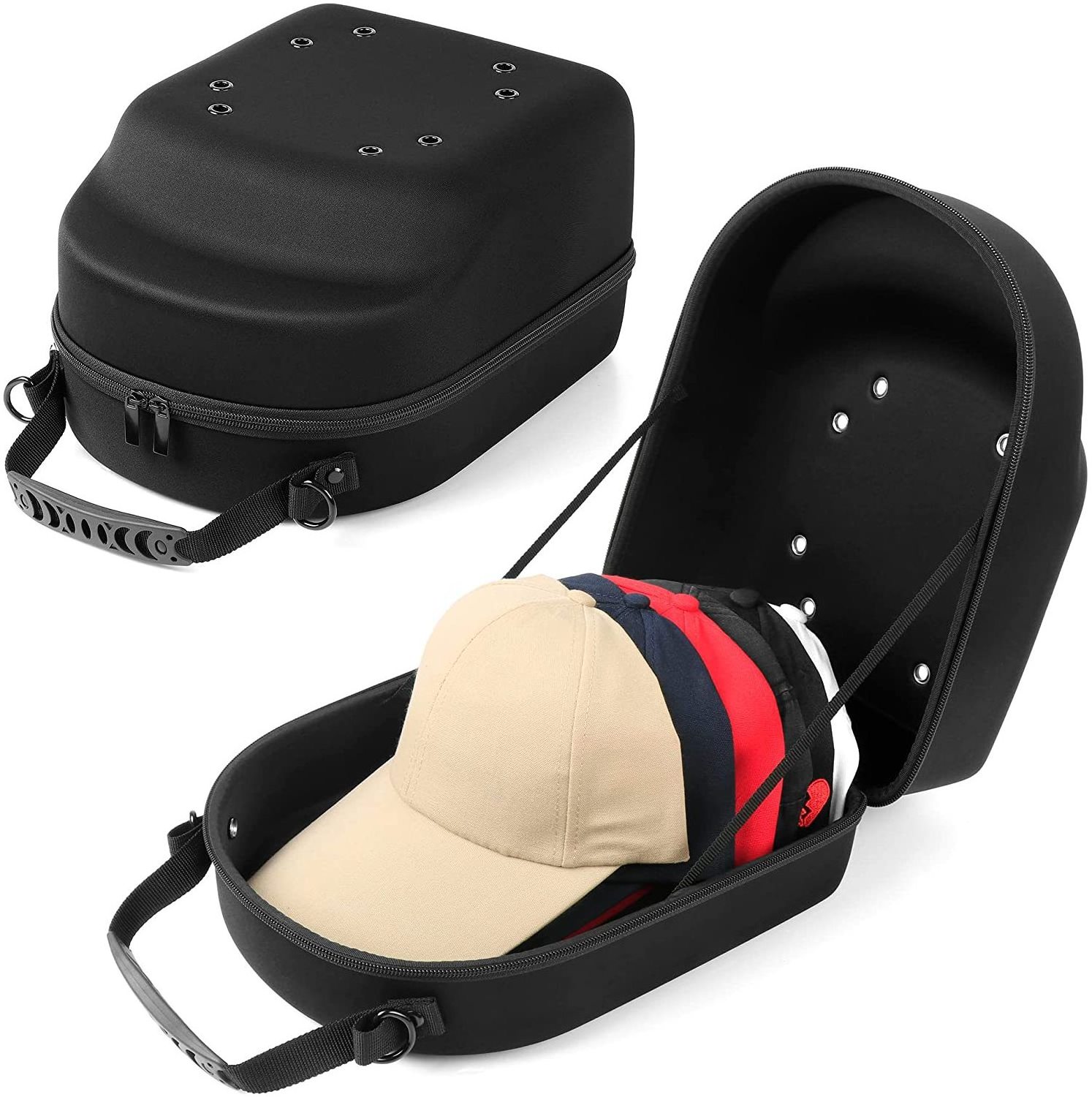 Custom EVA Baseball Portable Hat Storage Boxes EVA Cap Case Carrying Carrier Travel Case Bag