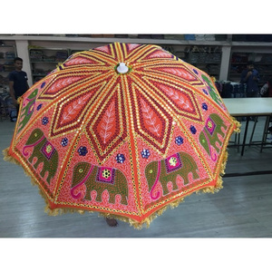 Christmas Decoration Umbrella Parasols Large Decorative Patio Umbrella  Embroidery For Wedding Haldi Mehndi Decor