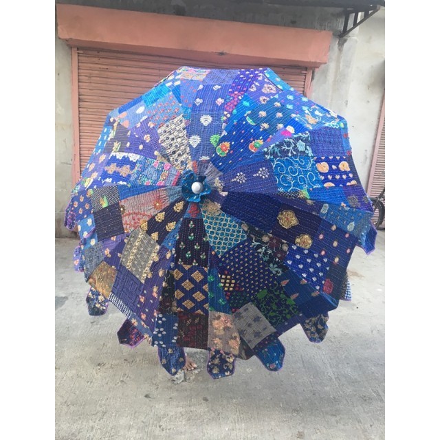 Wholesale lots Of Indian Handmade Traditional Embroideries large Decorative Parasols Rajasthani Vintage Cotton Umbrella