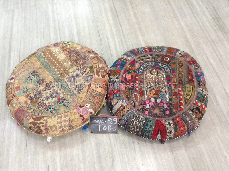 Indian Wholesale Bohemian Patchwork Home Decorative Cushion & Pillow Cover For Sofa & Floor Pillow Customized