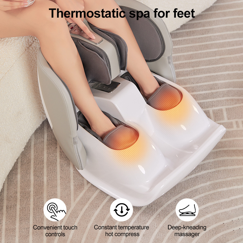 Shiatsu Foot SPA Heat Infrared Vibration Air Compression Heating Electric Roller Leg Calf Machine Foot Massager