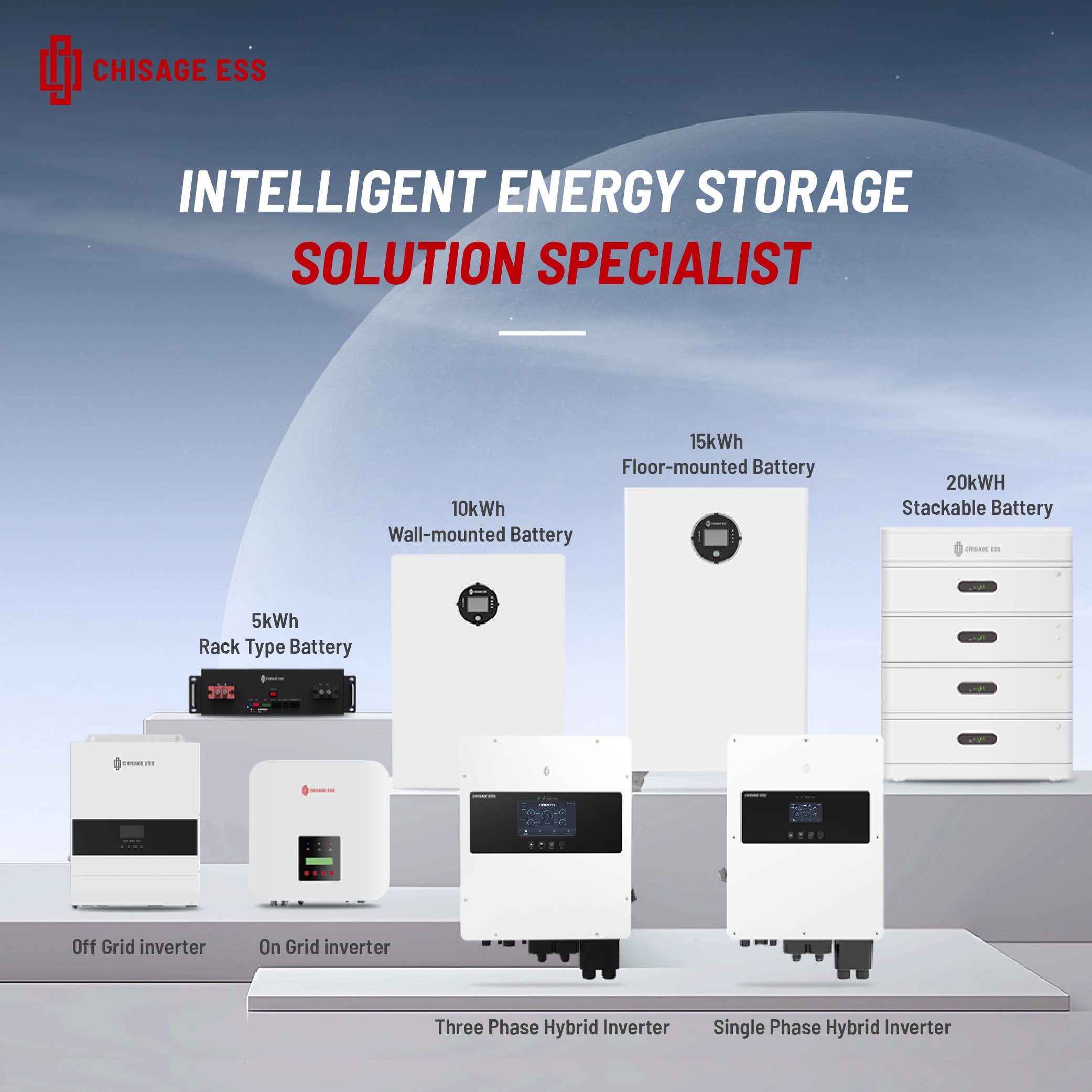 IP65 Waterproof Solar Renewable Energy 5/6/8/10/12/14kw Hybrid Power Inverter with Double MPPT Charger Controller