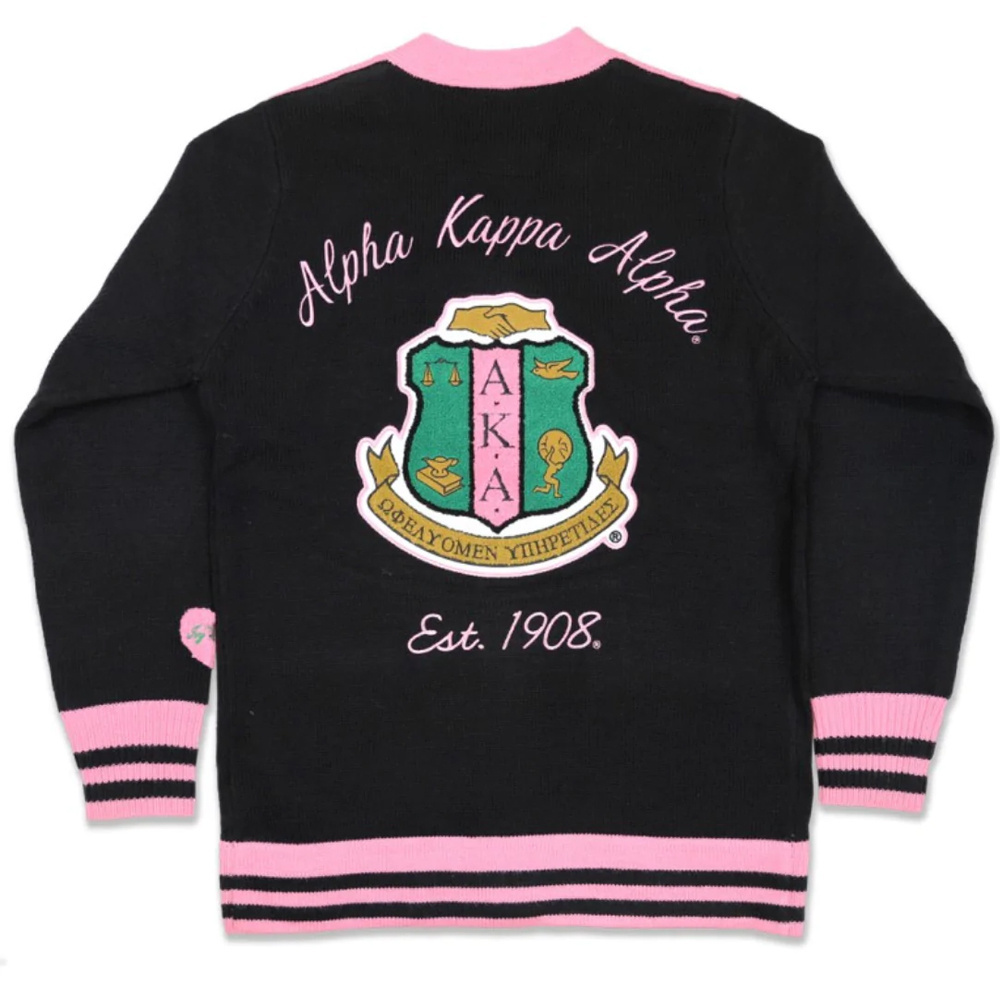 High Quality black green pink university cardigan knit cardigan unisex with buttons V Neck Long Sleeve Knitted Cardigan