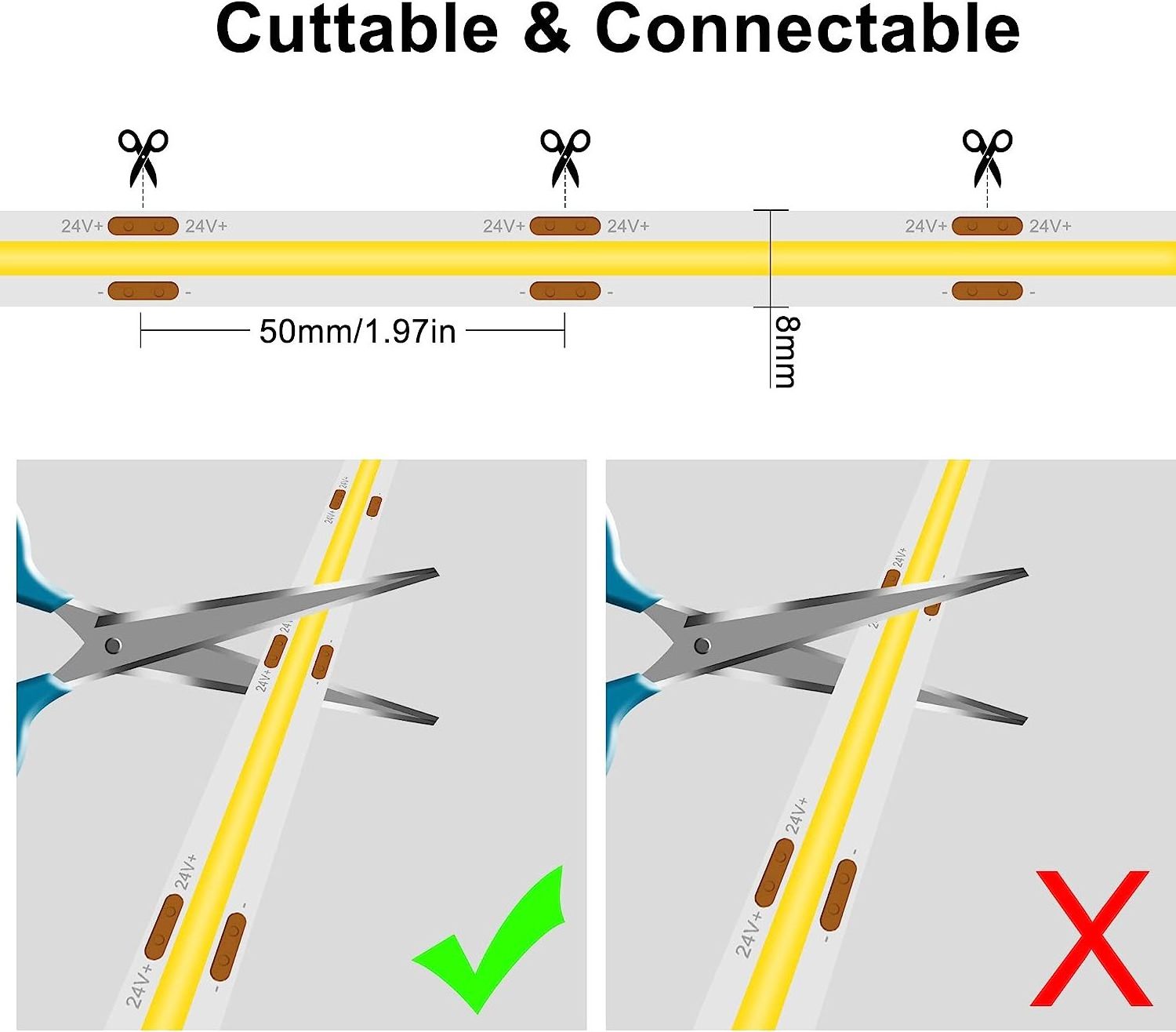 CE Rohs 3000k 4000k 6500k Smart Warm Cold White 12v 24v 220v RGB RGBW RGBIC Flexible Cob Led Strip Light