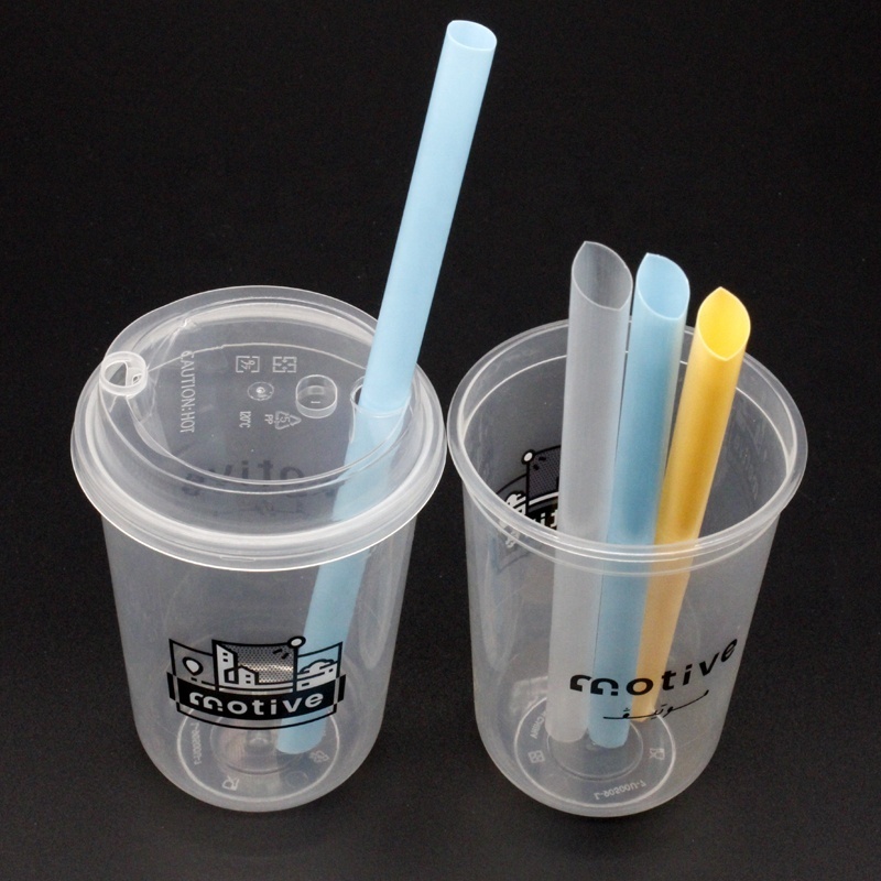 China Factory Custom print logo coffee Plastic cup Thick hard bubble tea cup 16oz 24oz smoothie juice Boba plastic cup with lid