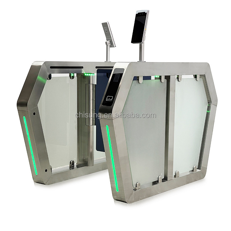 CHISUNG Entrance Automatic Security Swing Turnstile Barrier Gate Fast Speed Gate With Access Control