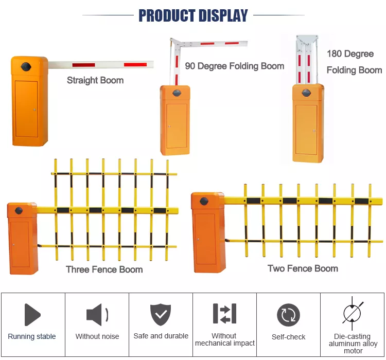 90 Degree Folding Boom Road Safety Automatic Barrier Speed Gate Parking Lot Barrier Gate