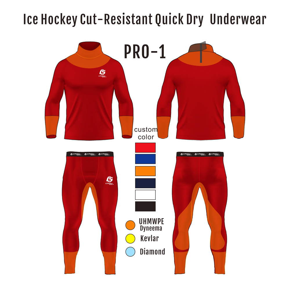 Ice Hockey anti-cut quick-drying Underwear Sweat Suit Upper And Lower Part Comfort Sense Junior UHMWPE Kevlar Diamond