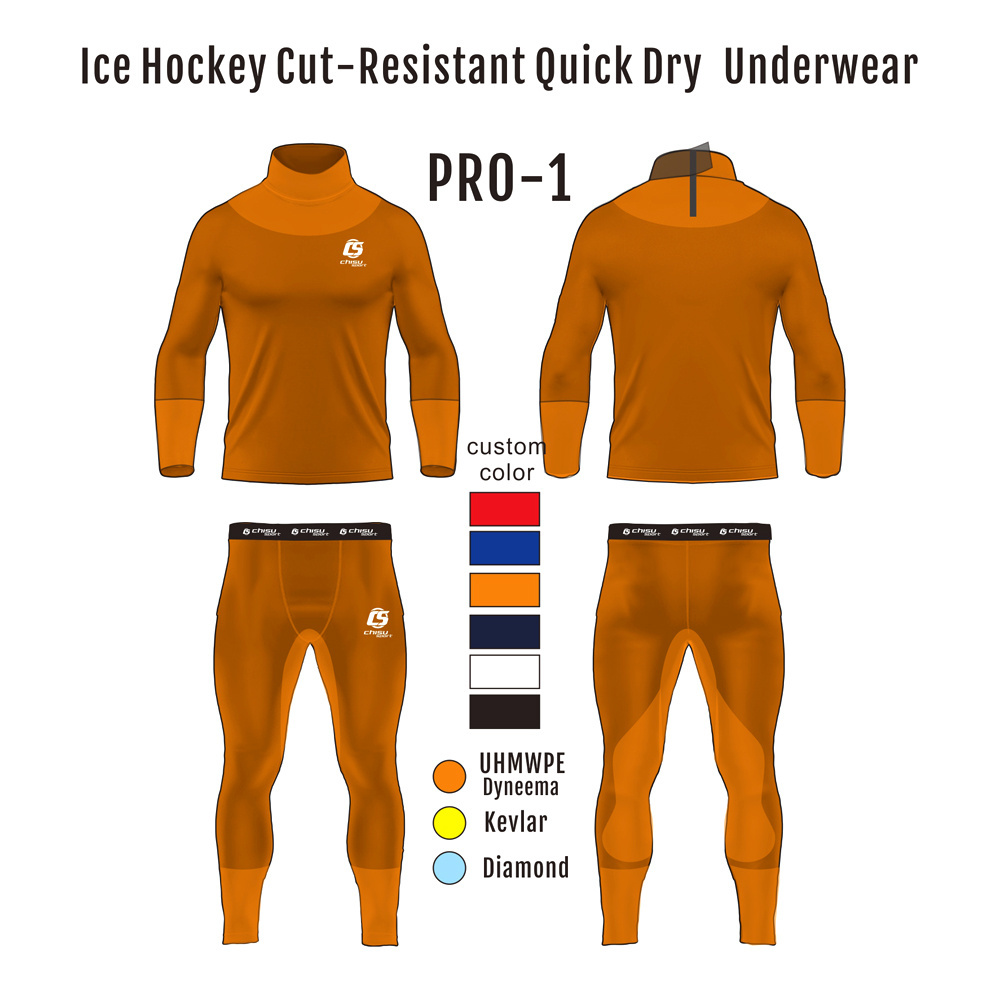 Ice Hockey anti-cut quick-drying Underwear Sweat Suit Upper And Lower Part Comfort Sense Junior UHMWPE Kevlar Diamond