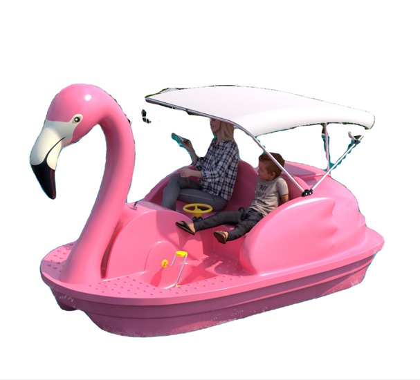 water pedal fiberglass  boat 2 or 4 person Shark duck swan flamingo  animal shape  pedalo  Reinforced fiberglass  boat