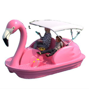 water pedal fiberglass  boat 2 or 4 person Shark duck swan flamingo  animal shape  pedalo  Reinforced fiberglass  boat