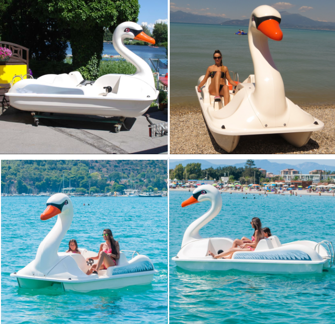 water pedal fiberglass  boat 2 or 4 person Shark duck swan flamingo  animal shape  pedalo  Reinforced fiberglass  boat