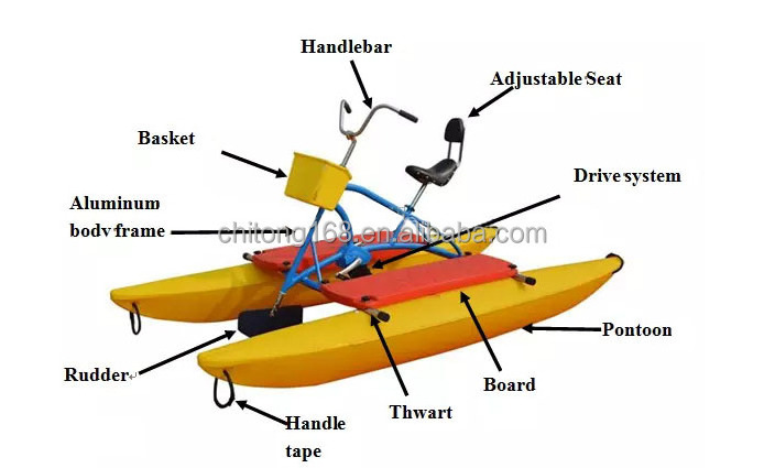 Direct manufacturer sea bicycles pedal bikes floating water bike for sale