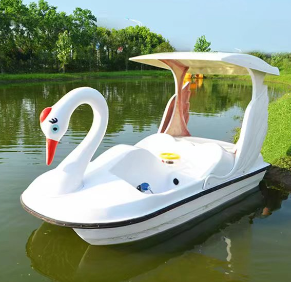 water pedal fiberglass  boat 2 or 4 person Shark duck swan flamingo  animal shape  pedalo  Reinforced fiberglass  boat