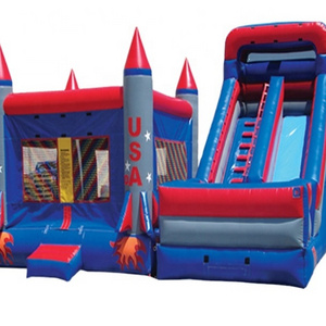 inflatable bounce house with slide carton inflatable castle combo slide with pool for kids and adult