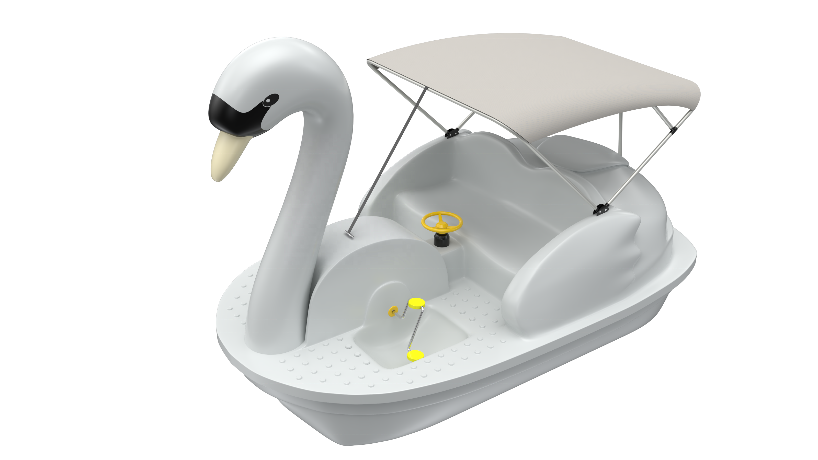 Two four seater Person Pedal Fiberglass Swan Boat