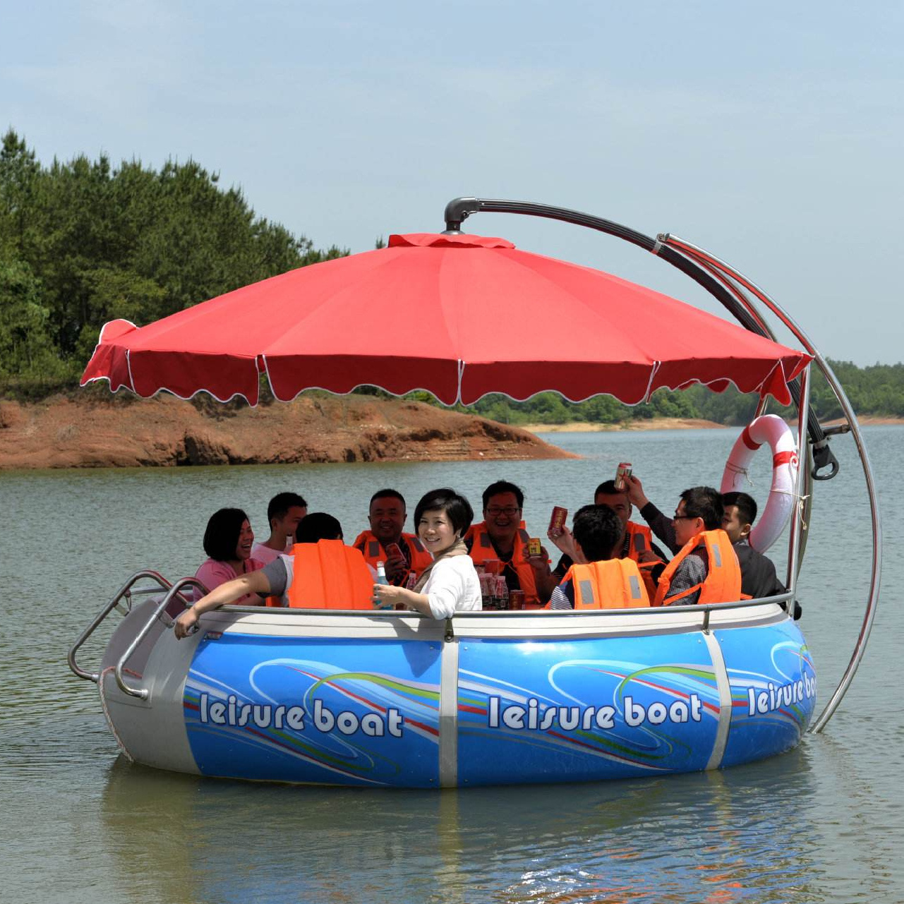 Outdoor Electric Aqua Donut BBQ Floating Boats for sale