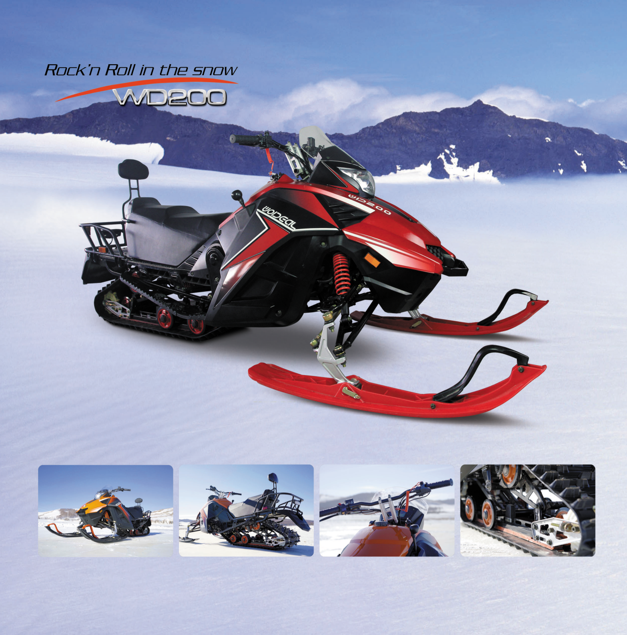 2023 new high quality 300cc china snow mobile  motor  snow scooter sledge  for snow playground  Snowmobile Tracked Ski Car