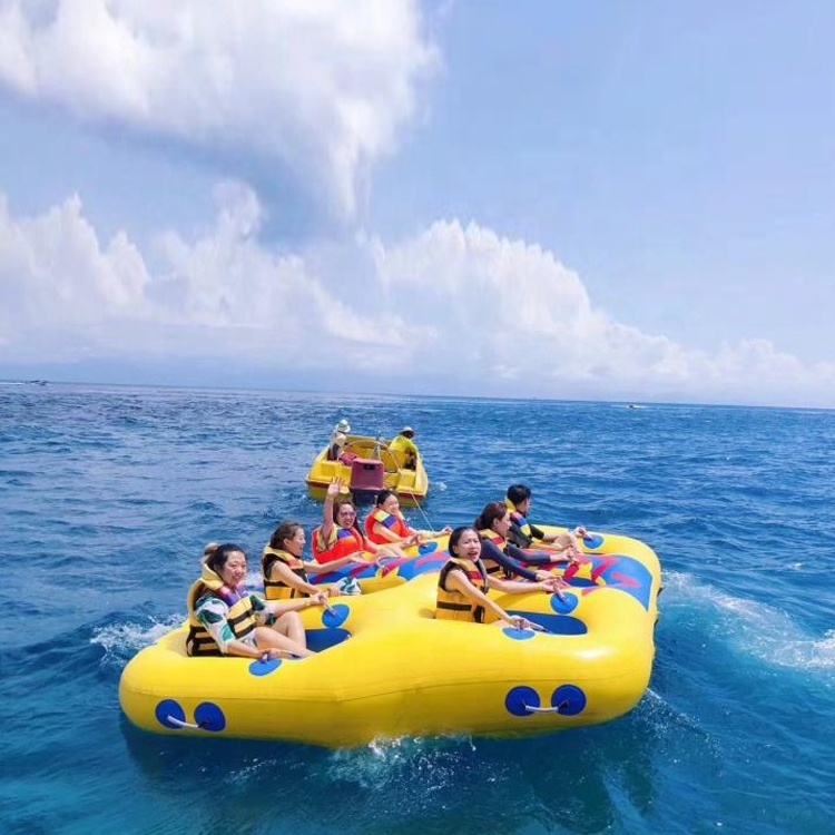 5 Person Donut Boat Inflatable Water Towable Tube Ski Boat For Jet Ski Water Fun