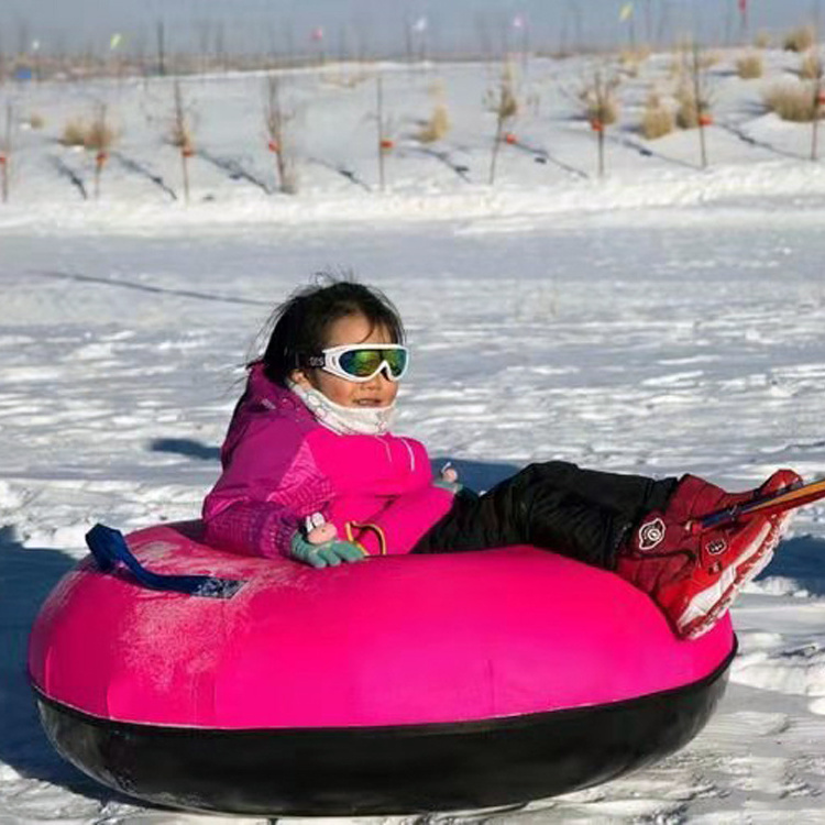 Round inflatable snow sled sledge for kids