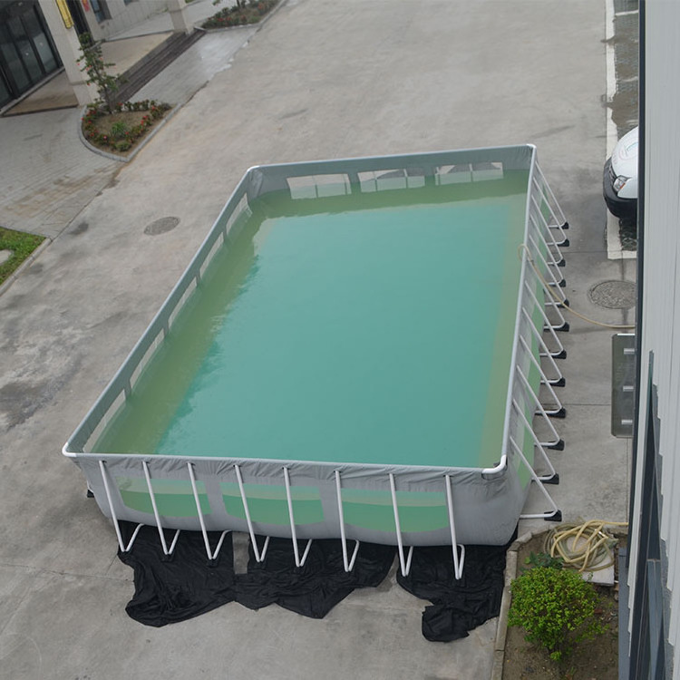 Portable Rectangular Small Size Metal Frame Swimming Pool