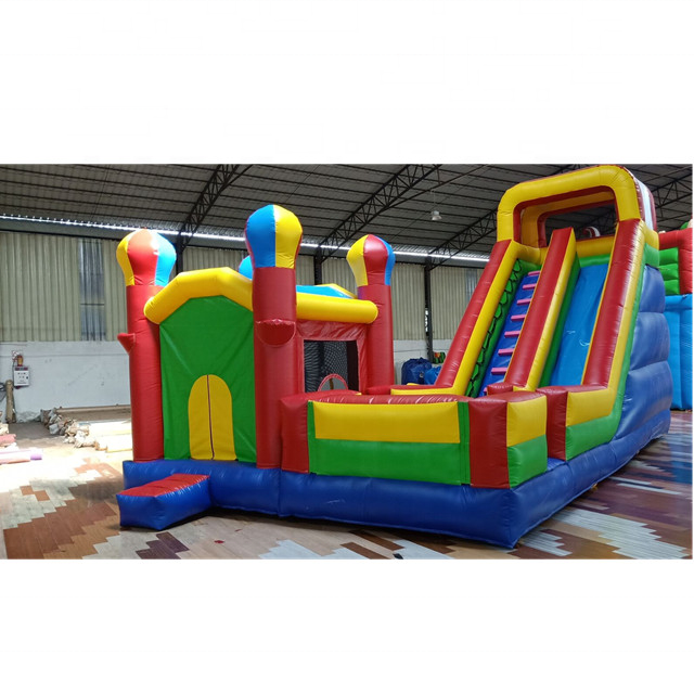 inflatable bounce house with slide carton inflatable castle combo slide with pool for kids and adult