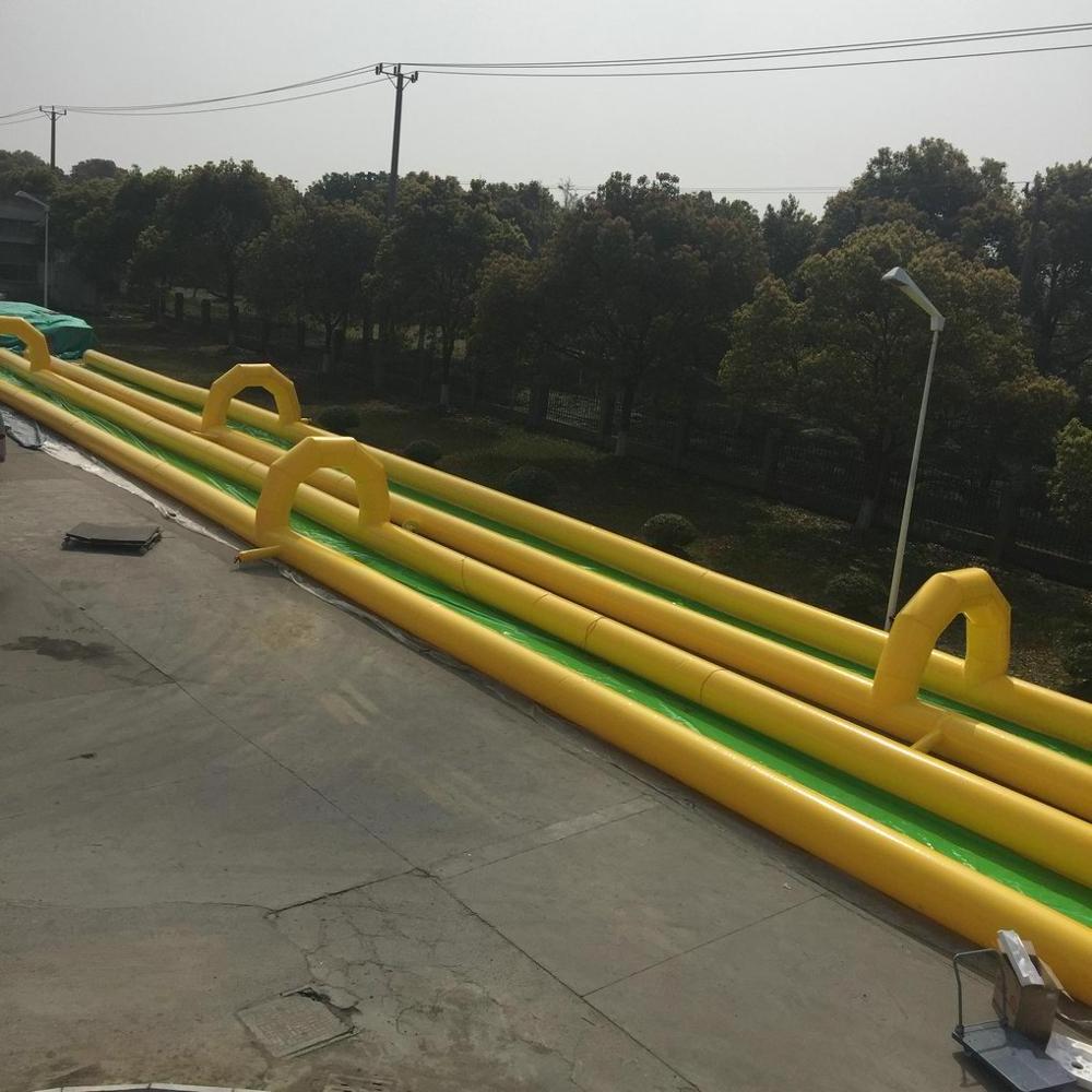 super quality durable 0.55mm PVC material 1000ft adult size water inflatable slip and slide for adult