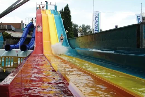 high quality Water Park Rides  Fiberglass Rainbow Racing Slide  Rainbow  Slide for Swimming Pool tube slide for kids and adults