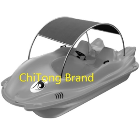 2023 hot sale Scenic spot park 2 or 5 person Water Bike Pedal Boats grey shark Swan Duck   pedal boat for waterpark