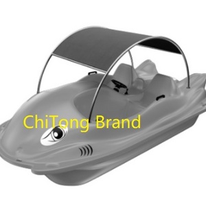 2023 hot sale Scenic spot park 2 or 5 person Water Bike Pedal Boats grey shark Swan Duck   pedal boat for waterpark