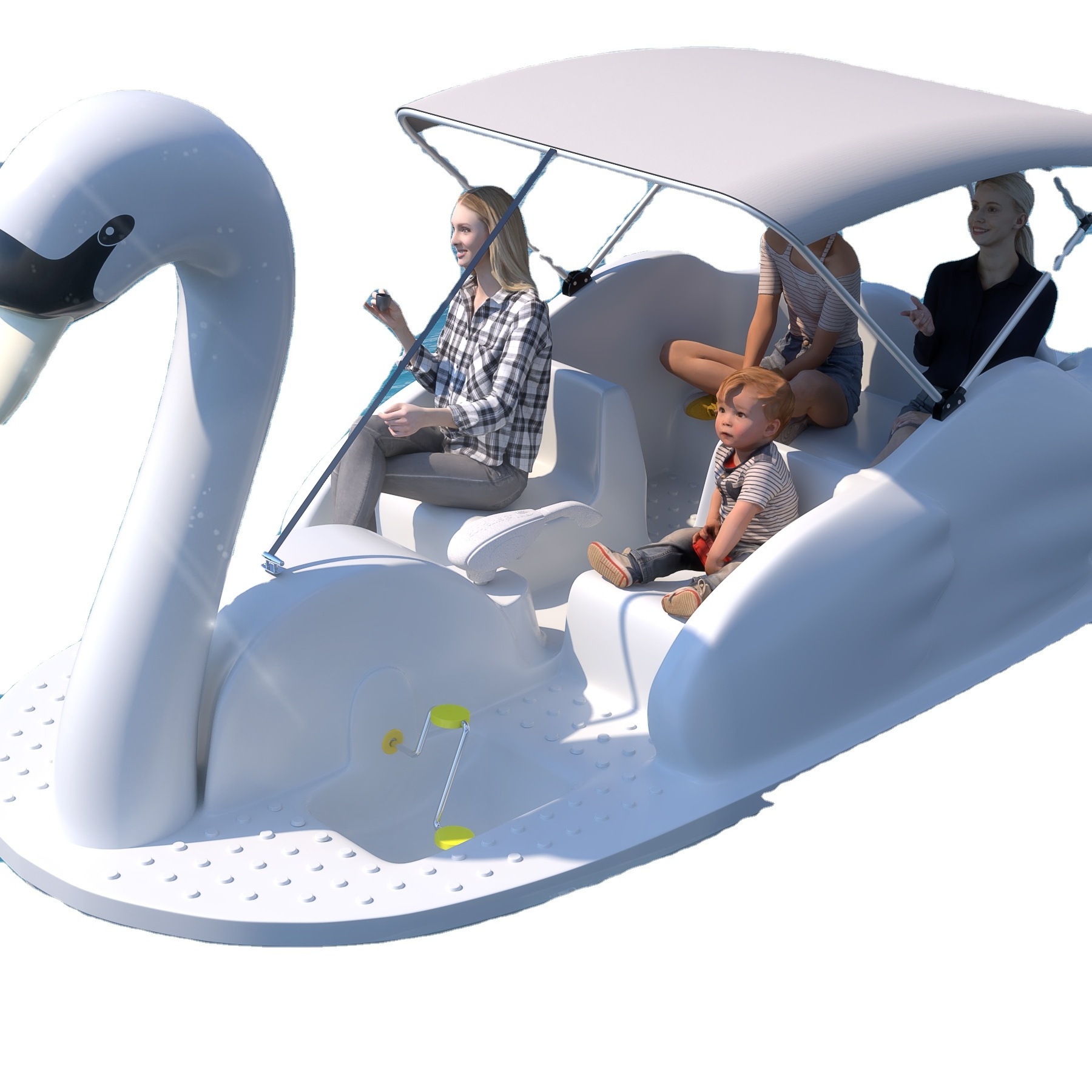 water pedal fiberglass  boat 2 or 4 person Shark duck swan flamingo  animal shape  pedalo  Reinforced fiberglass  boat